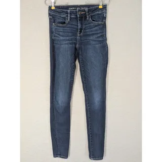Photo of American Eagle Blue Jeans Size 2 Long Next Level Stretch Skinny -0826H42