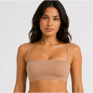 Photo of SKIMS Naked Bandeau Bra Clay Large Wireless Seamless Strapless NWT