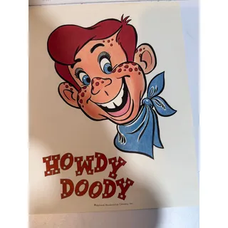 Photo of Rare Lot 6 vtg HOWDY DOODY Characters Promo Comic Art Prints NBC TV 8.5"x 11"