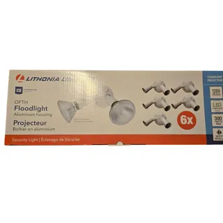 Photo of Lithonia Lighting Floodlight 6-Pack OFTH Aluminum Housing Security Light 120V