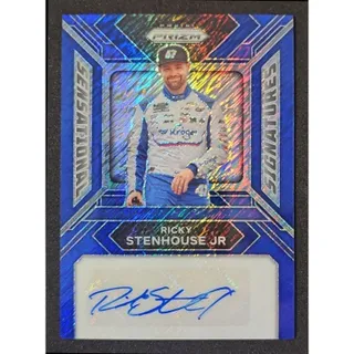 Photo of 2024 Panini Prizm Ricky Stenhouse Jr Sensational Signatures Blue Shimmer FOTL /4