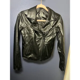 Photo of Anthropologie Faux Leather Moto Jacket Black XS