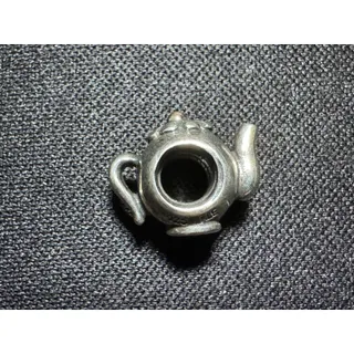 Photo of Pandora Sterling Silver 925 ALE Teapot Charm with 14k Gold Flower 790250