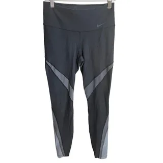 Photo of Nike Dri-Fit active leggings black gray panels high waist XS