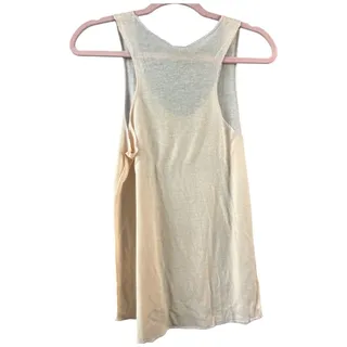 Photo of Easy Wear lightweight knit cream peach tank top scoop neck large NWOT