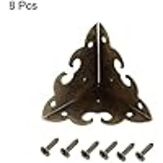 Photo of uxcell Metal Box Corner Protectors - Bronze Tone - 8pcs