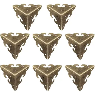 Photo of uxcell Metal Box Corner Protectors - Bronze Tone - 8pcs