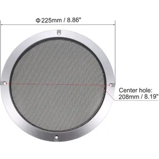 Photo of 2pcs 8" Speaker Grill Mesh Circle Woofer Guard. Cover Accessories, Silver