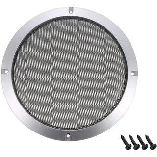 Photo of 2pcs 8" Speaker Grill Mesh Circle Woofer Guard. Cover Accessories, Silver