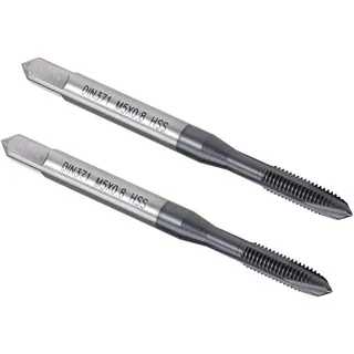 Photo of uxcell M5 x 0.8 Spiral Point Threading Tap Set - 2pcs