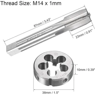 Photo of uxcell M14 x 1mm Metric Tap and Die Set - Thread Repair Kit