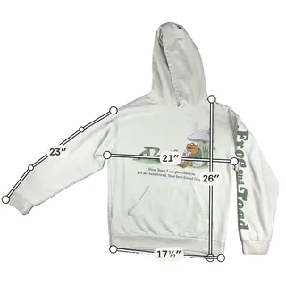 Photo of Frog and Toad Hoodie Mens Medium Sage Green Best Friends Graphic Pullover