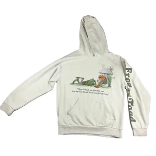 Photo of Frog and Toad Hoodie Mens Medium Sage Green Best Friends Graphic Pullover