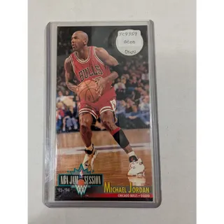 Photo of 1993-94 Fleer NBA Jam Session Michael Jordan #33 Chicago Bulls Tallboy Card NM