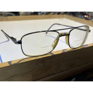 Photo of Priority Eyeglasses BEACON C2 56-17-145 Brown Silver Metal Full Rim Frames Only