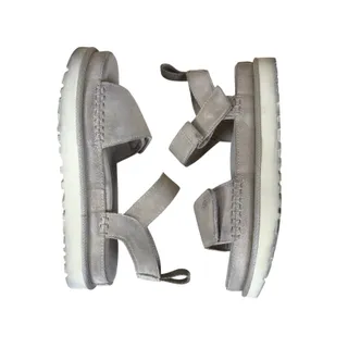 Photo of UGG Goldenstar Sandals Women’s 8 Gray Taupe Beige Suede Platform Casual 1136783