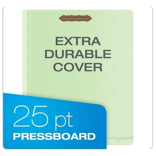Photo of Pendaflex Pressboard End-Tab Classification Folders, Legal Size- Light Green