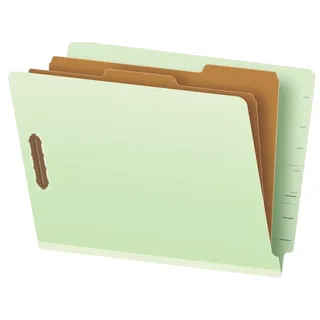 Photo of Pendaflex Pressboard End-Tab Classification Folders, Legal Size- Light Green