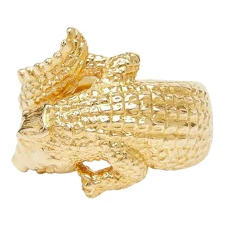 Photo of Unbranded Crocodile Motif 18K Yellow Gold Ring Gold