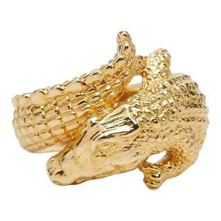 Photo of Unbranded Crocodile Motif 18K Yellow Gold Ring Gold