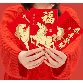 Photo of 36 Pcs 6 Designs Year of the Horse Chinese New Year, Lucky Money Cash Envelopes