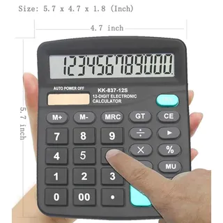 Photo of Calculators, Large Button Calculator with Angled LCD Display- Black/5 Pack