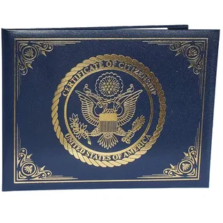 Photo of US Naturalization and Citizenship Certificate Holder, Padded w/ Cover, USA Logo
