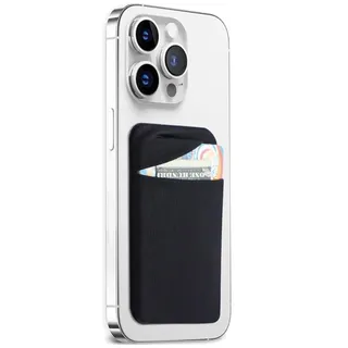 Photo of 2 Adhesive Sticker Phone Card Pouch, Wallet Stick on Card Holder- Black & Blue