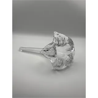 Photo of Vintage Hand-Blown Glass Trumpet Flower Bud Vase, Horizontal Single Stem Vase