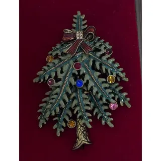 Photo of Avon 2004 Collectible Christmas Tree Pin 2" Long