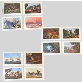 Photo of 1961 The Travelers Insurance Currier & Ives Calendar - Frameable Illustrations