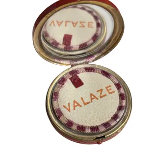 Photo of Helena Rubenstein Valaze Red Cosmetic Powder Compact w/ Mirror and original puff