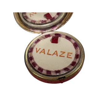 Photo of Helena Rubenstein Valaze Red Cosmetic Powder Compact w/ Mirror and original puff