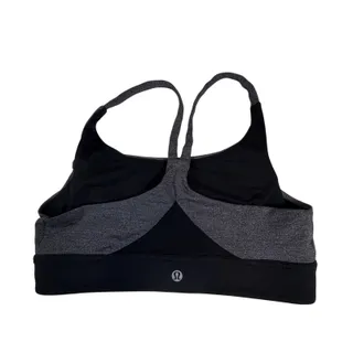 Photo of Lululemon Train Times Sports Bra W2AL2SH Women’s Sz 8 Black Gray