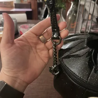 Photo of Mad Engine Black Glittery Jack-O’-Lantern Crossbody Purse EUC