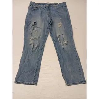 Photo of Gap Sexy Boyfriend (10) Relaxed Fit Ripped Blue Denim Jeans