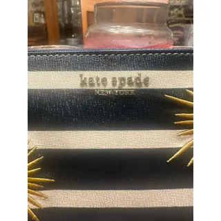 Photo of Kate Spade Sunkiss Embellished Zip Around Continental Wallet EUC