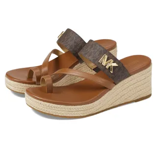Photo of Michael Kors Women's Jilly Espadrille Platform Wedge Sandals NWB Size 9.5 Brown