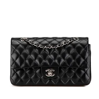 Photo of Chanel Matelasse 25 Double Flap Shoulder Bag Black