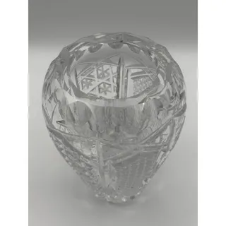 Photo of Large Sparkly Vintage Lead Clear Cut Crystal Air Plant Holder, Tooth Pick Holder
