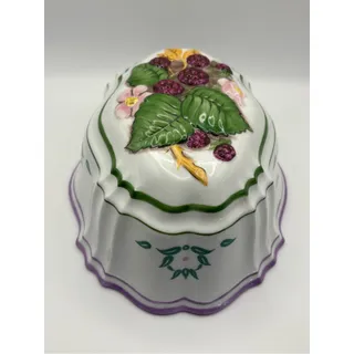 Photo of Vintage Wall Hanging Porcelain Raspberries Jello Mold Collection Le Cordon Bleu