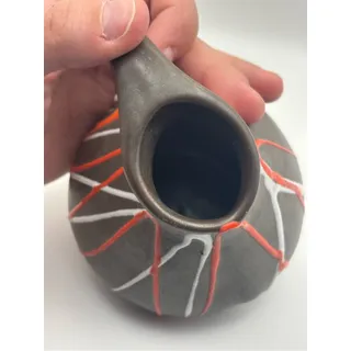 Photo of Vintage Handcrafted Canadian Laurentian Art Pottery Bud Vase Jug MCM