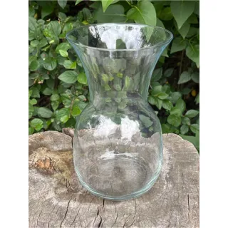 Photo of Clear Glass Fluted Top Rose Vase