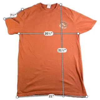 Photo of Quiksilver 1969 Wave Graphic T Shirt Mens Medium Orange Surf Skate Double Sided