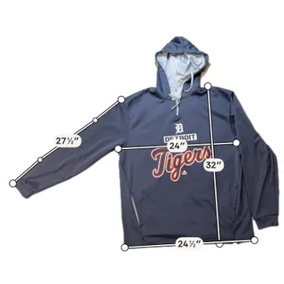 Photo of Detroit Tigers Majestic Authentic Collection 1/4 Zip Hoodie XL 2014 MLB