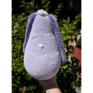 Photo of Handmade Velvet Bunny Plushie, Purple Rabbit, Cottagecore Home Decor