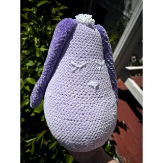 Photo of Handmade Velvet Bunny Plushie, Purple Rabbit, Cottagecore Home Decor