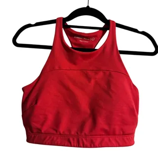Photo of Outdoor Voices TechSweat Move Free Crop Top OV Sports Bra Scarlet Size S