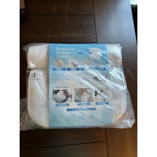 Photo of Basic Concepts Luxury Bath Pillow Ergonomic Neck Support Bathtub Cushion White