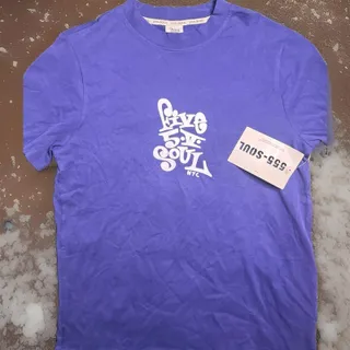 Photo of Five Soul NYC 555-Soul Graffiti Graphic T-Shirt Men's S Navy Blue NWT